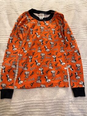 Hanna Andersson Peanuts Snoopy Woodstock Halloween Long John PJs set